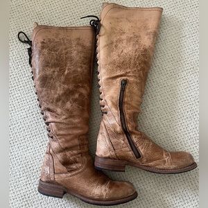 Bed Stu knee high lace up boots. True genuine leather in size 9